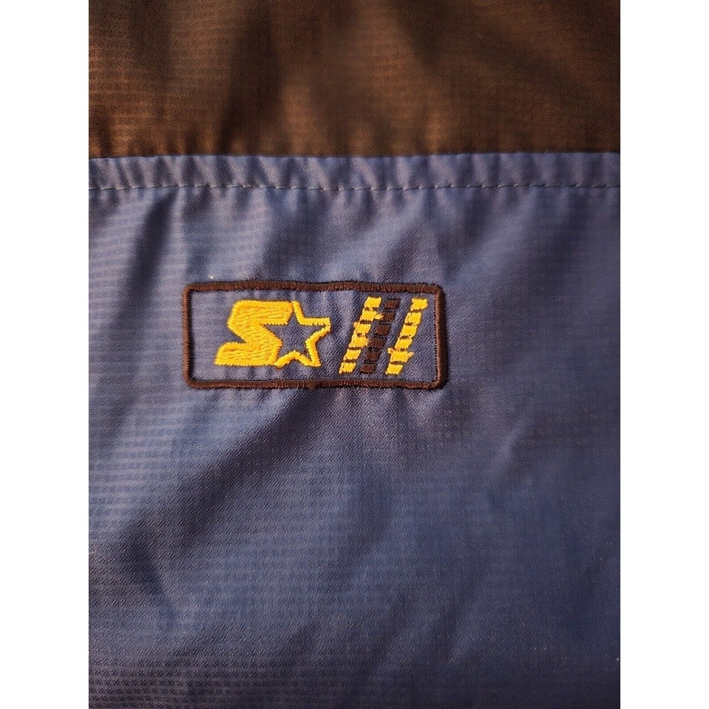 Starter Jacket Mens XL Royal Blue Yellow Colorblock Windbreaker - Picture 7 of 11